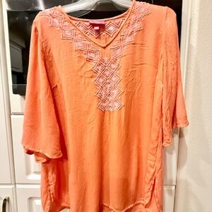 Lilly Pulitzer Women's Orange Patterned Top
